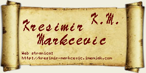 Krešimir Markčević vizit kartica